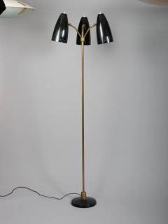 Maison Arlus Rare Arlus Three shade Articulated Floor lamp France c1950 - 3452056