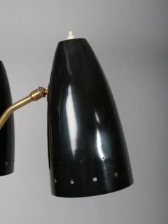 Maison Arlus Rare Arlus Three shade Articulated Floor lamp France c1950 - 3452059