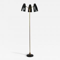 Maison Arlus Rare Arlus Three shade Articulated Floor lamp France c1950 - 3452947