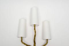 Maison Arlus Set of Four Hammered Bronze Wall Sconces by Maison Arlus - 729402