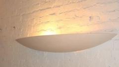 Maison Arlus Two Very Long French Mid Century Modern Plaster Wall Sconces Attributed to Arlus - 1568515