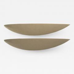 Maison Arlus Two Very Long French Mid Century Modern Plaster Wall Sconces Attributed to Arlus - 1569178