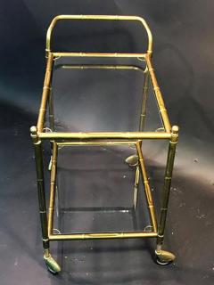 Maison Bagu s Brass Bamboo Bar Cart in the manner of Bagues - 435511