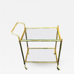 Maison Bagu s Brass Bamboo Bar Cart in the manner of Bagues - 439375