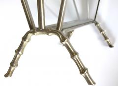 Maison Bagu s Chic French Maison Bagues Chrome and Glass Magazine Rack - 103858