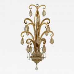 Maison Bagu s French Art Deco Style Octopus Gilt Metal Beaded Glass Chandelier - 470464