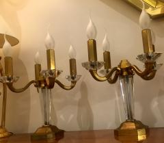 Maison Bagu s Maison Bagues Refined 4 Light Pair of Gold Bronze Candlestick - 432435