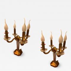 Maison Bagu s Maison Bagues Refined 4 Light Pair of Gold Bronze Candlestick - 433487