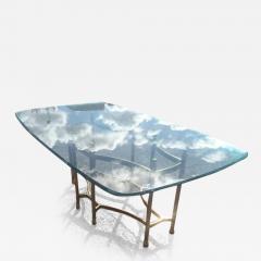 Maison Bagues Neoclassical Style Brass and Glass Dining Table - 3881300