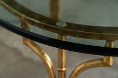 Maison Bagues Style Gilded Iron Faux Bamboo Coffee Table - 3083736