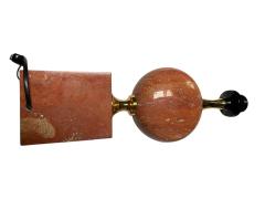 Maison Barbier 1970s Pink travertin lamp by Maison Barbier - 4444738