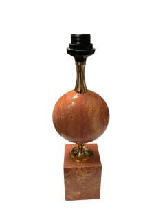 Maison Barbier 1970s Pink travertin lamp by Maison Barbier - 4444740