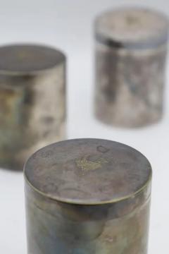 Maison Boin Taburet Triptych of Silver Jars branded Boin Taburet a Paris - 3659898