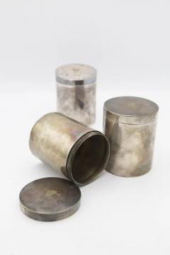 Maison Boin Taburet Triptych of Silver Jars branded Boin Taburet a Paris - 3659905