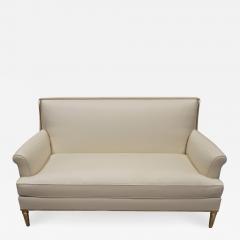 Maison Carlhian Maison Carlhian very refined gold leaf leg couch newly covered - 813269