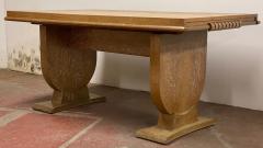 Maison Chaleyssin Maison Chaleyssin attributed superb 40s cerused oak dinning table - 1922248