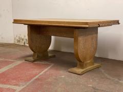 Maison Chaleyssin Maison Chaleyssin attributed superb 40s cerused oak dinning table - 1922251