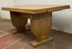 Maison Chaleyssin Maison Chaleyssin attributed superb 40s cerused oak dinning table - 1922253