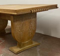 Maison Chaleyssin Maison Chaleyssin attributed superb 40s cerused oak dinning table - 1922254