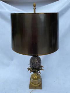 Maison Charles 1950 70 Bronze Pineapple Lamp Signed Charles Fils Made In France - 3662784