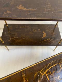 Maison Charles 195070 Pair of Maison Bagu s or Maison Charles Agostini Style Tables Lacq China - 4264853