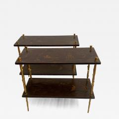Maison Charles 195070 Pair of Maison Bagu s or Maison Charles Agostini Style Tables Lacq China - 4267119