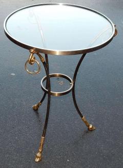 Maison Charles 1970 80 Pedestal in Gilt and Silvered Bronze with Top in Glass Maison Charles - 2402400