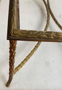 Maison Charles 1970 Bronze Coffee Table Palm Tree Model Maison Charles Signed 52 x 26 x H 17 - 4317287