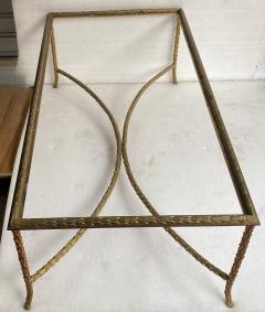 Maison Charles 1970 Bronze Coffee Table Palm Tree Model Maison Charles Signed 52 x 26 x H 17 - 4329225