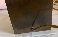 Maison Charles 1970 Set of 4 Bronze Lamps with Lotus Flower Decor Signed Charles - 4317291