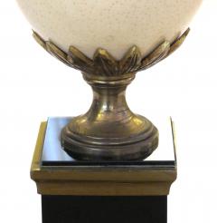 Maison Charles A Good Quality French Maison Charles Ostrich Egg Lamp with Bronze Mounts - 291010