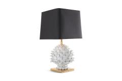 Maison Charles Ceramic and Brass Artichoke Table Lamp 1950s - 939821