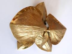 Maison Charles Exceptional Gilt Bronze Sconce Orchid by Chrystiane Charles for Charles Paris - 2344698