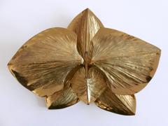 Maison Charles Exceptional Gilt Bronze Sconce Orchid by Chrystiane Charles for Charles Paris - 2344704
