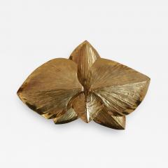 Maison Charles Exceptional Gilt Bronze Sconce Orchid by Chrystiane Charles for Charles Paris - 2347225