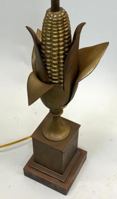 Maison Charles French Corn Table Lamp in Brass Gilt Bronze by Maison Charles Paris 1940 - 4523439