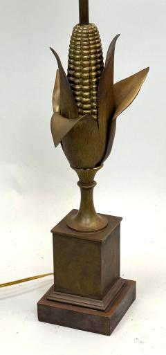 Maison Charles French Corn Table Lamp in Brass Gilt Bronze by Maison Charles Paris 1940 - 4523441