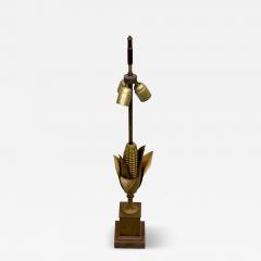 Maison Charles French Corn Table Lamp in Brass Gilt Bronze by Maison Charles Paris 1940 - 4523693