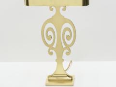 Maison Charles French neoclassical Maison Charles brass lamp 1970s - 1054842