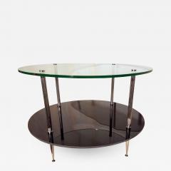 Maison Charles Glass and Vitrolite Maison Charles Neo Classic Coffee Table 1960s  - 1824162