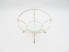 Maison Charles Large French Neoclassical Maison Charles brass gueridon side table 1970s - 995986