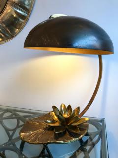 Maison Charles Lily Pad Bronze Lamp by Maison Charles France 1970s - 537362