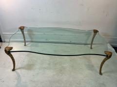 Maison Charles MAISON CHARLES STYLE GILT ACANTHUS CABRIOLE LEG COFFEE TABLE - 3017122