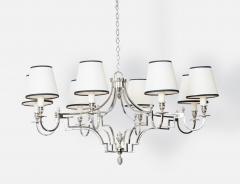 Maison Charles Maison Charles 8 lights nickel metal chandelier 1960s - 3591329