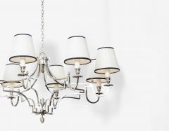 Maison Charles Maison Charles 8 lights nickel metal chandelier 1960s - 3591330