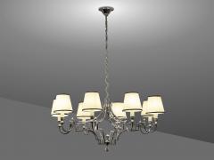 Maison Charles Maison Charles 8 lights nickel metal chandelier 1960s - 3591331