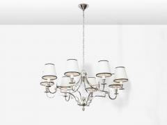 Maison Charles Maison Charles 8 lights nickel metal chandelier 1960s - 3591333