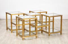 Maison Charles Maison Charles Brass and Glass Coffee Table France Circa 1970 - 3362594