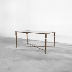 Maison Charles Maison Charles Coffee Table in Patinated Brass and Mirror Glass 1960s - 4608480