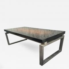 Maison Charles Maison Charles Superb Modern Brushed Steel Coffee Table with an Abstract Top - 417638